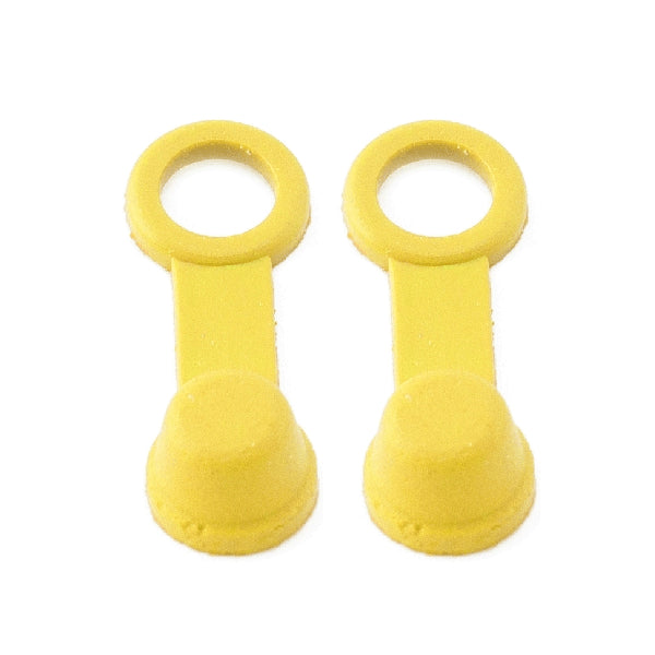 Lextek Brake Caliper Bleed Nipple Dust Cap Yellow (Pair)