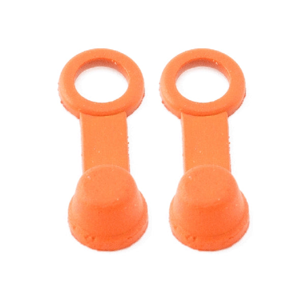 Lextek Brake Caliper Bleed Nipple Dust Cap Orange (Pair)