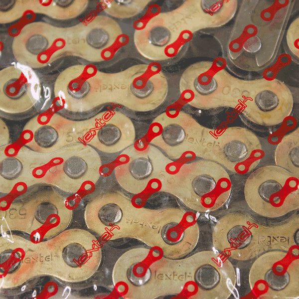 Lextek Motorcycle Drive Chain 420-100 Links Gold for XT50Q
