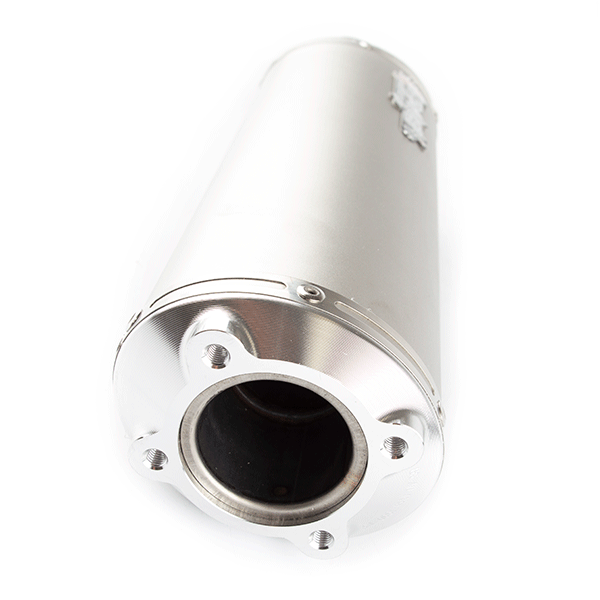 Lextek O41 Matt S/Steel Exhaust Silencer 4 Bolt Fixing