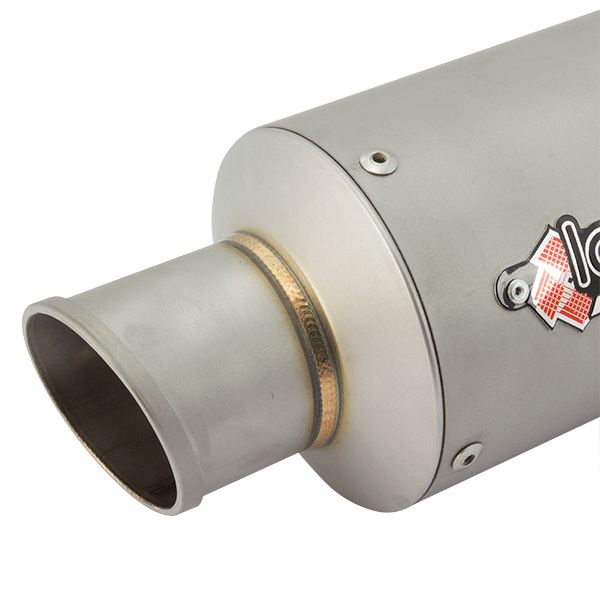Lextek GP1 Matt S/Steel GP Stubby Exhaust Silencer 51mm