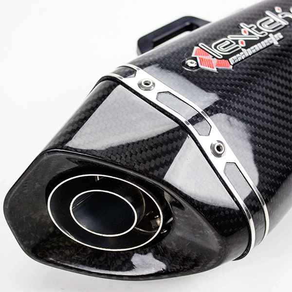 Lextek XP8C Carbon Effect Hexagonal Exhaust Silencer 51mm