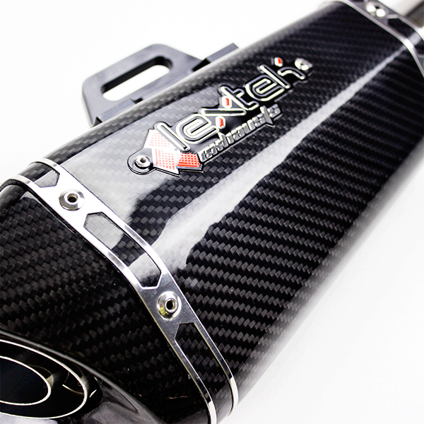 Lextek XP8C Carbon Effect Hexagonal Exhaust Silencer 51mm