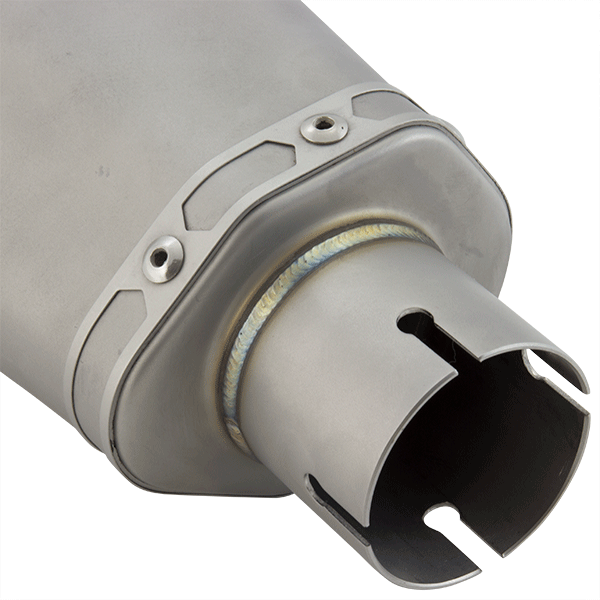 Lextek XP10 Titanium Look Hexagonal Exhaust Silencer 51mm