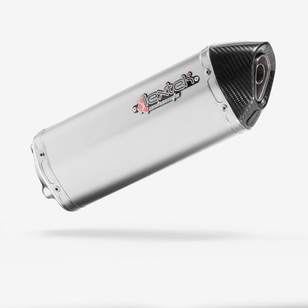 Lextek S41L Matt S/Steel Hexagonal Left Exhaust Silencer 4 Bolt Fixing