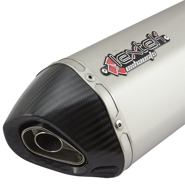 Lextek ST1 Matt S/Steel Hexagonal Exhaust Silencer 60mm