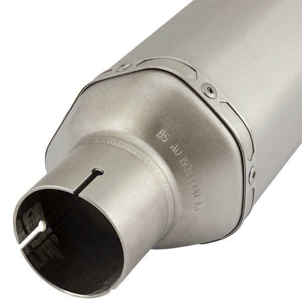 Lextek ST1 Matt S/Steel Hexagonal Exhaust Silencer 60mm