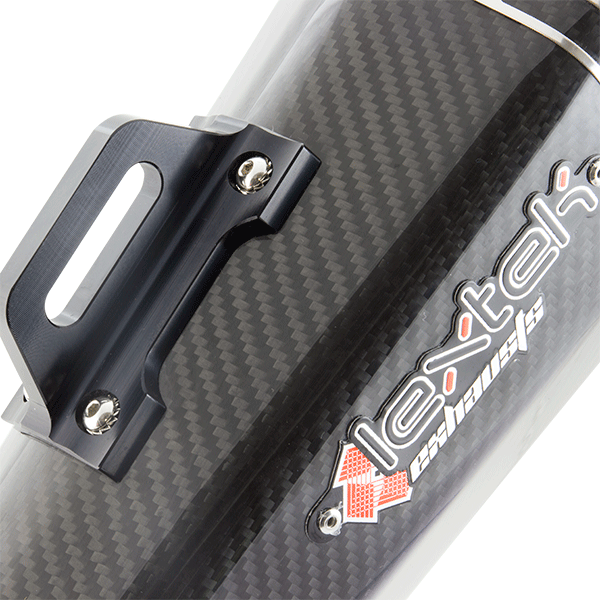 Lextek XP8CL Carbon Effect Hexagonal Exhaust Silencer (Left Hand) 51mm