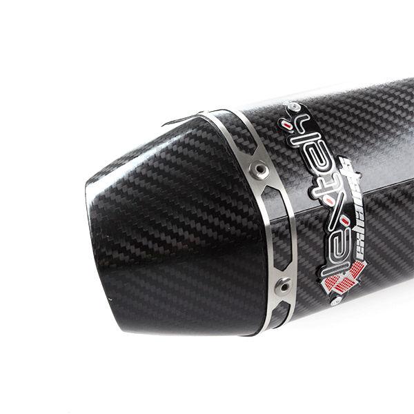 Lextek SP48C Carbon Effect Hexagonal Exhaust Silencer (4 Bolt)
