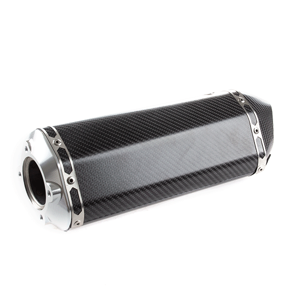 Lextek SP48C Carbon Effect Hexagonal Exhaust Silencer (4 Bolt)