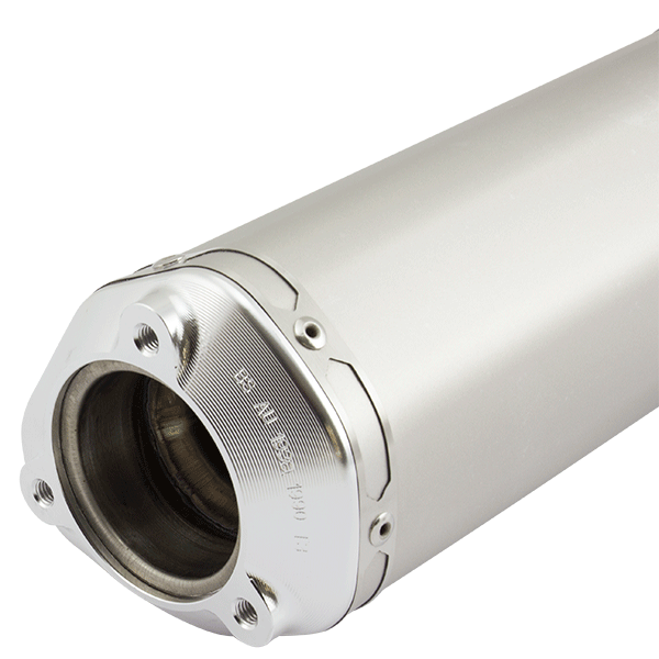 Lextek S32 Matt S/Steel Hexagonal Exhaust Silencer (3 Bolt) SRAD