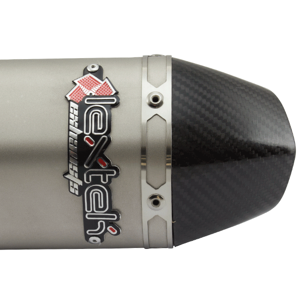 Lextek S32 Matt S/Steel Hexagonal Exhaust Silencer (3 Bolt) SRAD