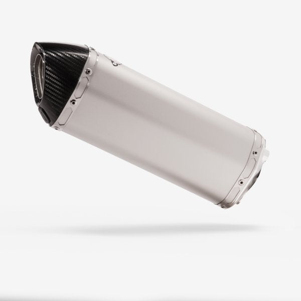Lextek S32 Matt S/Steel Hexagonal Exhaust Silencer (3 Bolt) SRAD