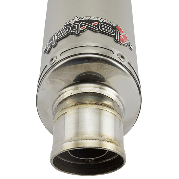 Lextek O32 Matt S/Steel Exhaust Silencer (3 Bolt)