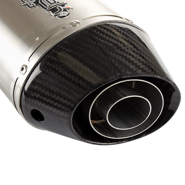 Lextek Gloss Carbon Tip RP1 Exhaust Silencer 51mm Inlet