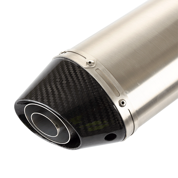 Lextek Gloss Carbon Tip RP1 Exhaust Silencer 51mm Inlet