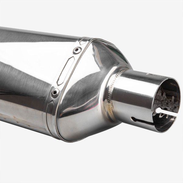 Lextek SP4 Polished Stainless Steel SP4 Exhaust Silencer 51mm 51mm