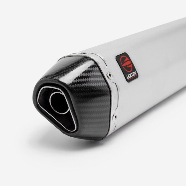 Lextek SA1 Matt S/Steel Hexagonal Exhaust Silencer 37mm