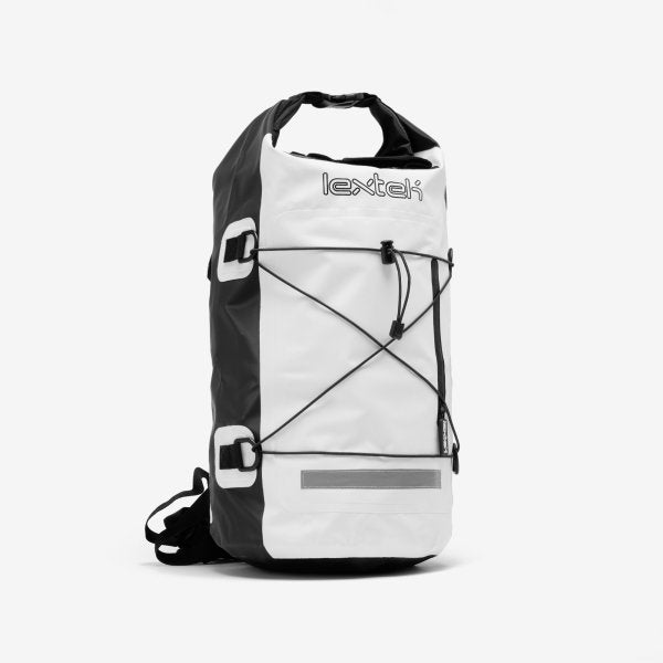 Lextek Waterproof Dry Bag Backpack 30L White/Black