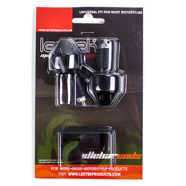 Lextek Universal Weighted Handlebar Ends Black