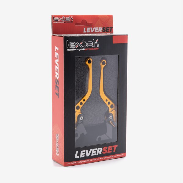 Lextek CNC Brake & Clutch Lever Set F-25 / S-13 Short Gold
