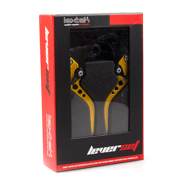 Lextek CNC Brake & Clutch Lever Set F-22 / B-22 Short Gold
