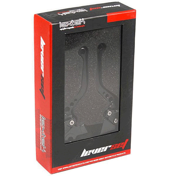 Lextek CNC Brake & Clutch Lever Set F-16 / V-4A Short Black