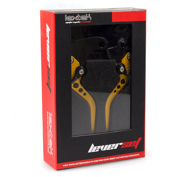 Lextek CNC Brake & Clutch Lever Set F-16 / V-4A Short Gold