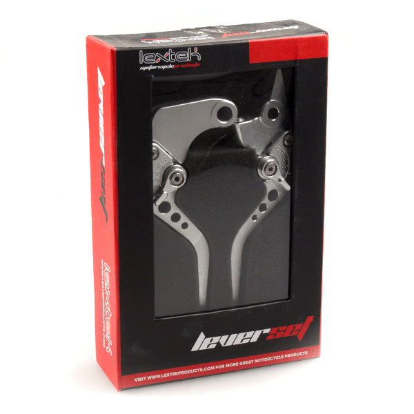 Lextek CNC Brake & Clutch Lever Set F-16 / V-4A Short Silver