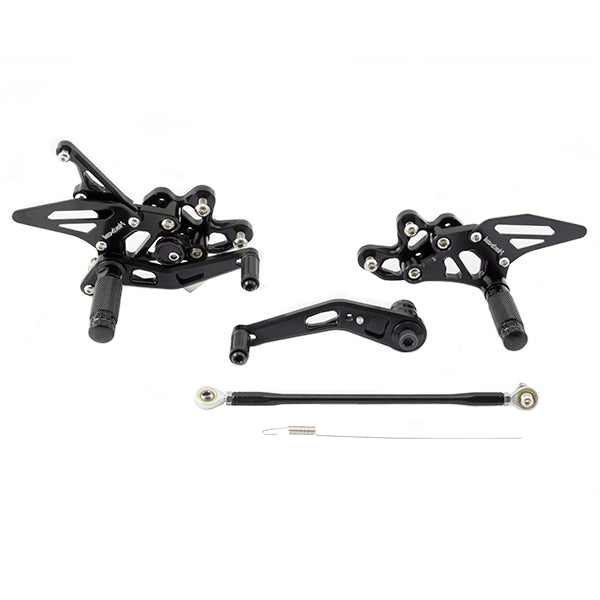 Lextek Black Rear Sets for Suzuki GSXR 600/750 (11-17)