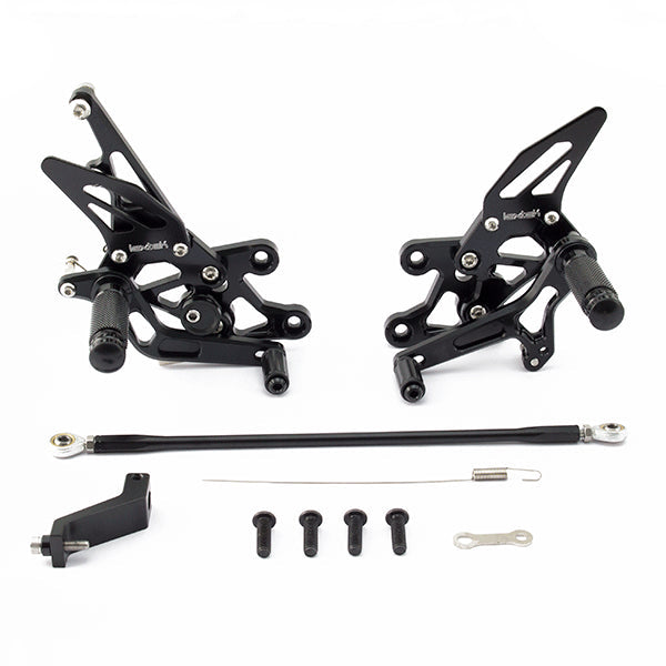 Lextek Black Rear Sets for Yamaha FZ1 (06-15)
