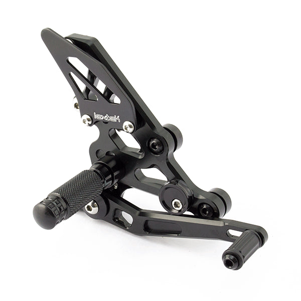 Lextek Black Rear Sets for Yamaha MT-07 (14-19)