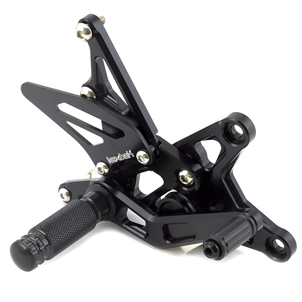 Lextek Black Rear Sets for Kawasaki ZX6 R (09-19)