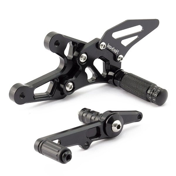 Lextek Black Rear Sets for BMW S1000RR (15-18)