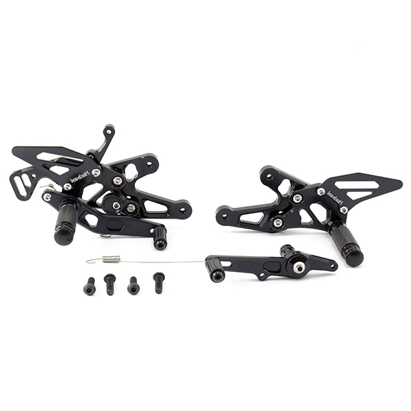 Lextek Black Rear Sets for BMW S1000RR (15-18)