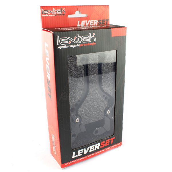 Lextek CNC Brake & Clutch Lever Set F-16 / S-13 Short Black