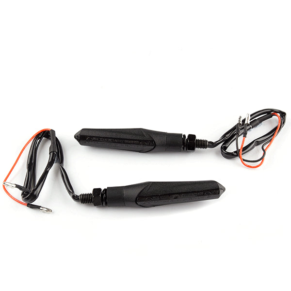 Lextek Motorcycle/Scooter Sequential Matt Black LED Indicators
