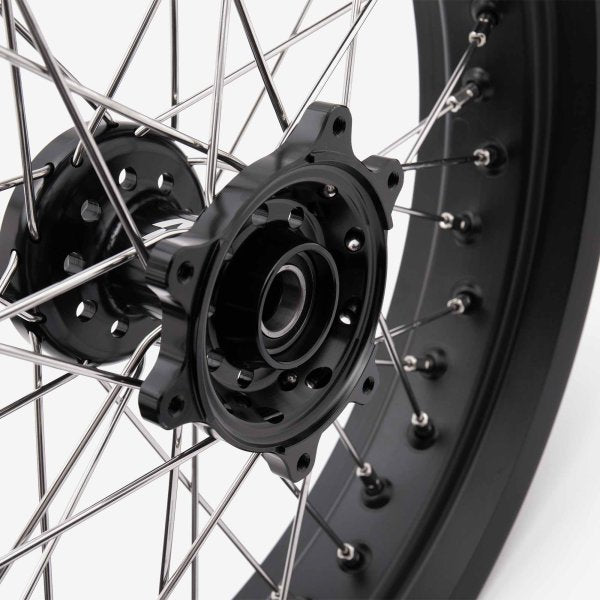 Full-E Charged Front And Rear Wheel Set 17inch X 3.5 & 17inch X 4.25 for Ultra Bee Black