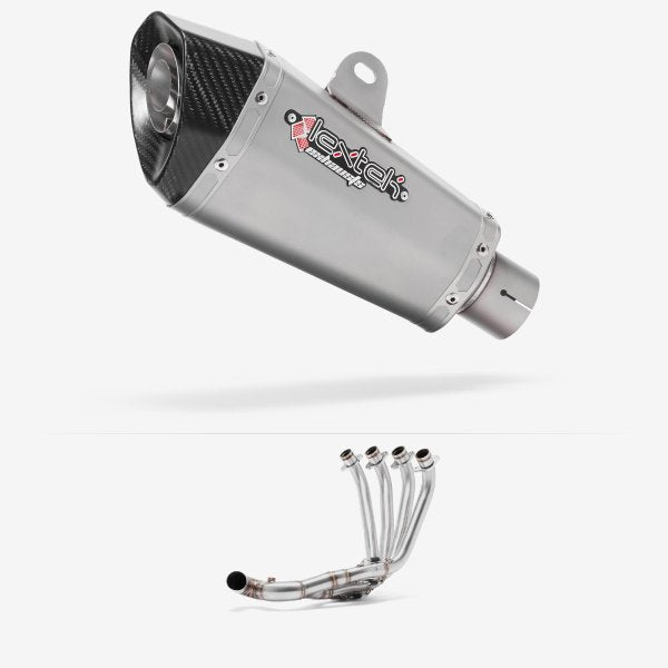 Lextek XP10 Matt S/Steel Exhaust System 210mm Low Level for Honda CB650R/F & CBR650R/F (16-20)