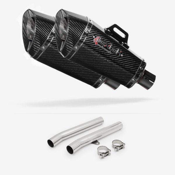 Lextek XP8C Carbon Fibre Exhaust 210mm with Link Pipes for Honda CBR1100XX Blackbird (96-07)