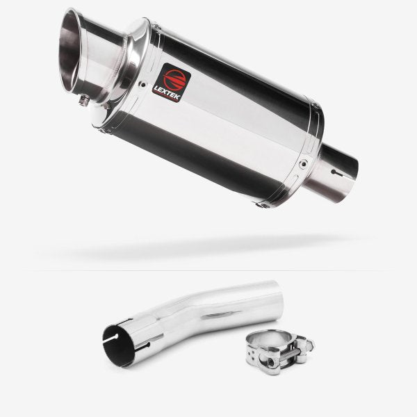 Lextek YP4 S/Steel Stubby Exhaust 200mm with Link Pipe for Lexmoto LXR 125 & 380