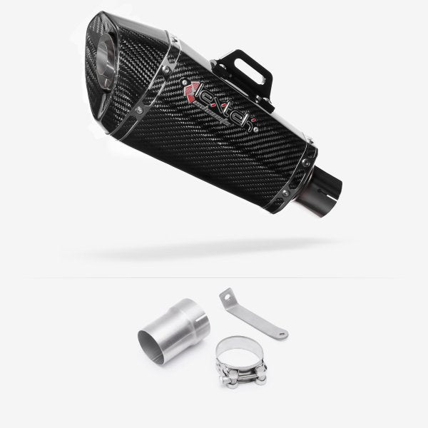 Lextek XP8C Carbon Fibre Exhaust 210mm with Link Pipe for Ducati Multistrada 1200 (15-17)