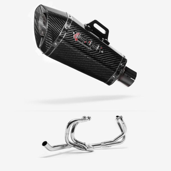 Lextek XP8C Carbon Fibre Exhaust System 210mm for Honda VFR 800 (97-01)