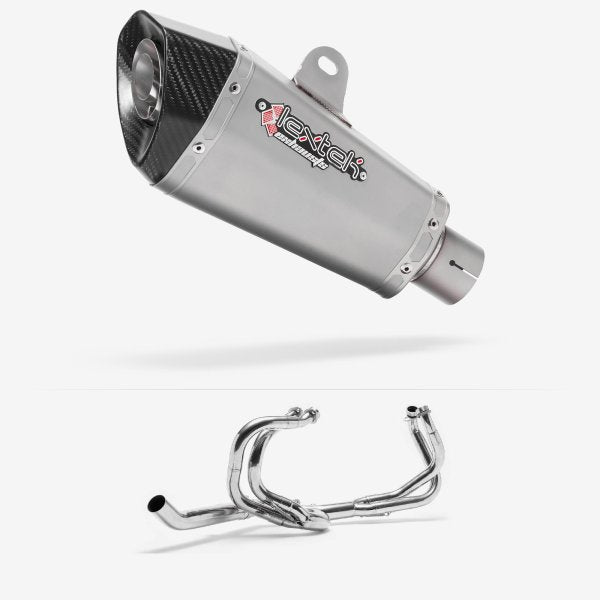 Lextek XP10 Matt S/Steel Exhaust System 210mm for Honda VFR 800 (97-01)
