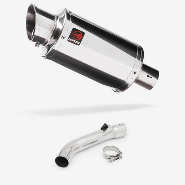 Lextek YP4 S/Steel Stubby Exhaust 200mm with Link Pipe for Honda VFR 800 (97-01)