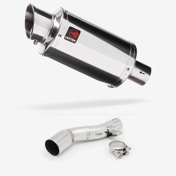 Lextek YP4 S/Steel Stubby Exhaust 200mm with Link Pipe for Honda NC700/X (12-13) NC750/X (14-24)