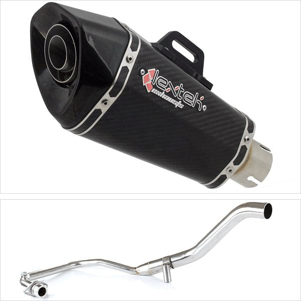 Lextek XP8C Carbon Fibre Exhaust System 210mm for Lexmoto Hawk 125