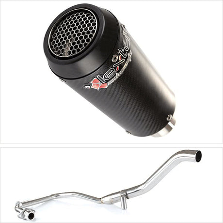 Lextek CP9C Full Carbon Exhaust System 180mm for Lexmoto Hawk 125