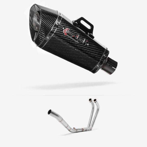 Lextek XP8C Carbon Fibre Exhaust System 210mm for Yamaha YZF R3 (15-18)