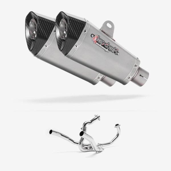 Lextek XP10 Matt S/Steel Exhaust System 210mm for SUZUKI SV1000 (03-07)